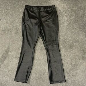 A new day faux leather flare leggings pants in black XL